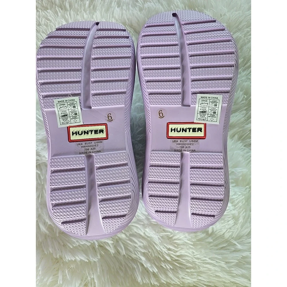 Hunter Haddie 2 Lightweight Womens Slip In Purple Slides ‎ Very Comfortable Sz 6